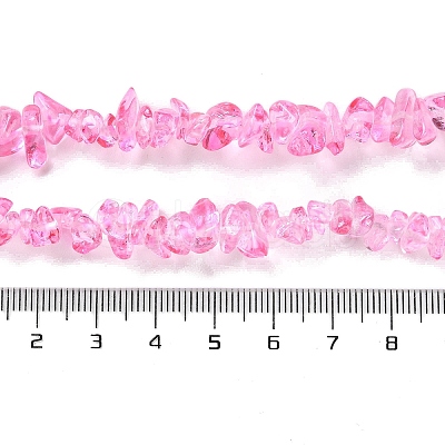 Spray Painted Transparent Glass Beads Strands GLAA-P060-01A-09-1