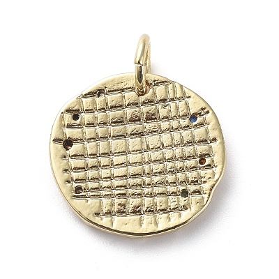 Brass Micro Pave Cubic Zirconia Pendants ZIRC-G157-03A-01G-1