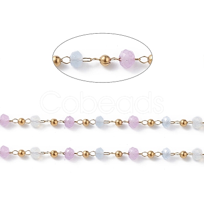 Handmade Glass Beaded Chains CHS-P016-45G-05-1