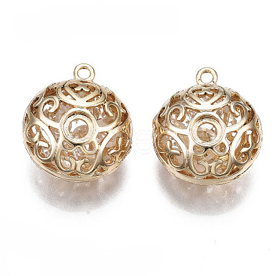 Brass Pendant Cabochon Settings KK-S356-412-NF-1