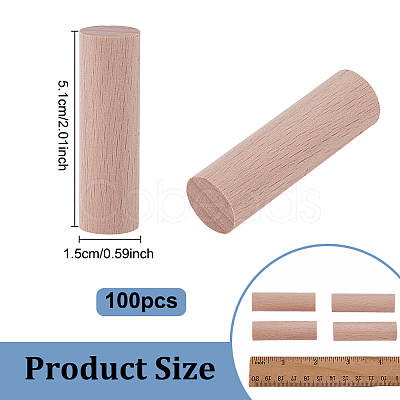 100Pcs Beech Wood Craft Sticks DIY-NB0014-58-1