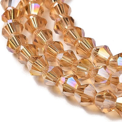 Transparent Electroplate Glass Beads Strands LS-EGLA-A039-T4mm-B18-1