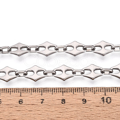 304 Stainless Steel Rhombus Link Chains CHS-Q009-01P-1