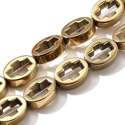 Electroplated Synthetic Non-magnetic Hematite Beads Strands G-L613-Z01-01F-1