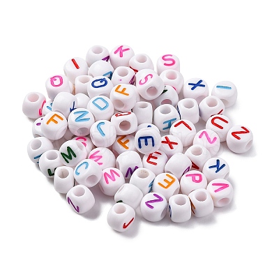 Opaque Acrylic Beads OACR-M020-01A-1