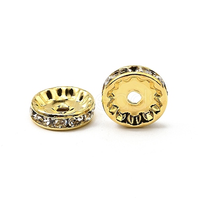 Brass Rhinestone Spacer Beads RB-A014-Z12mm-01G-1