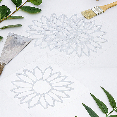 4Pcs Sunflower Adhesive Paper Stickers STIC-LP0001-11A-1