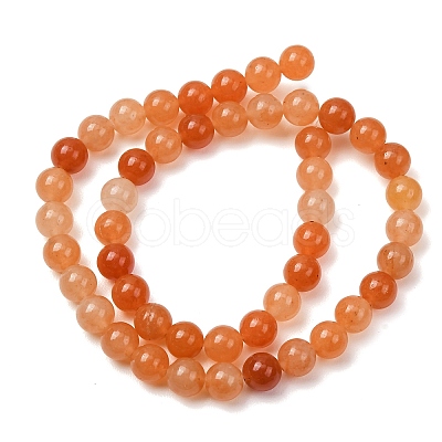 Natural Red Aventurine Beads Strands G-H067-A02-8MM-1