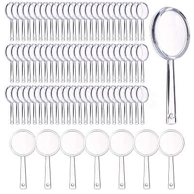 80Pcs Plastic Magnifying Glass AJEW-GO0002-63-1
