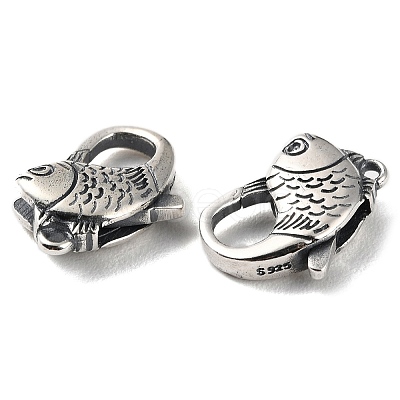 925 Thailand Sterling Silver Lobster Claw Clasps STER-D003-28AS-1