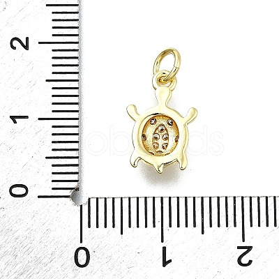 Brass Micro Pave Cubic Zirconia Pendants KK-K400-41G-1