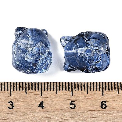 Transparent Spray Paint Glass Beads GLAA-H035-01J-1