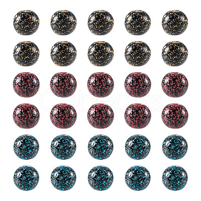 90Pcs 3Colors Opaque Acrylic Beads OACR-TA0002-57-1