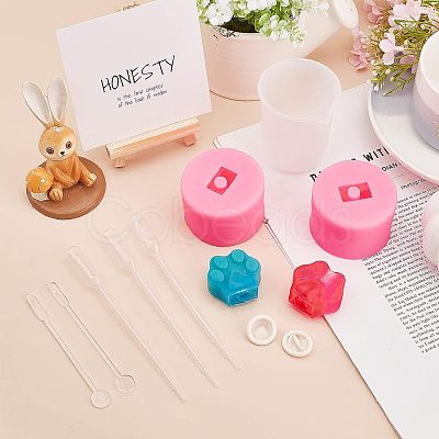 Footprint DIY Straw Topper Silicone Molds Decoration Kit DIY-FG0001-64-1