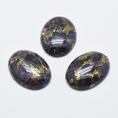 Amethyst Cabochons G-E464-42F-1
