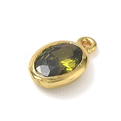 Brass Pave Cubic Zirconia Charms KK-CBA74BF-02G-02-1
