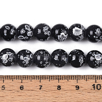 Baking Paint Glass Beads Strands DGLA-N015-10mm-10-1