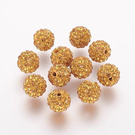Polymer Clay Rhinestone Beads RB-K050-8mm-C09-1
