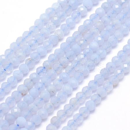 Natural Blue Lace Agate Beads Strands G-E411-12-3mm-1