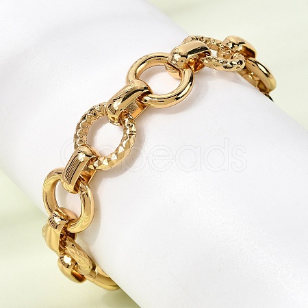 304 Stainless Steel Link Chain Bracelets for Women BJEW-P388-02B-G-1