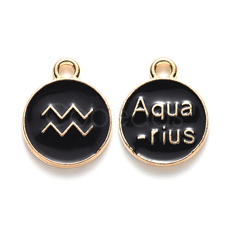 Alloy Enamel Pendants X-ENAM-S124-01A-08J-1