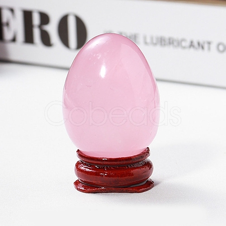 Easter Raw Natural Rose Quartz Egg Display Decorations PW-WG89517-05-1