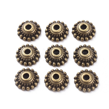 Tibetan Style Alloy Caps MLF1235Y-NF-1