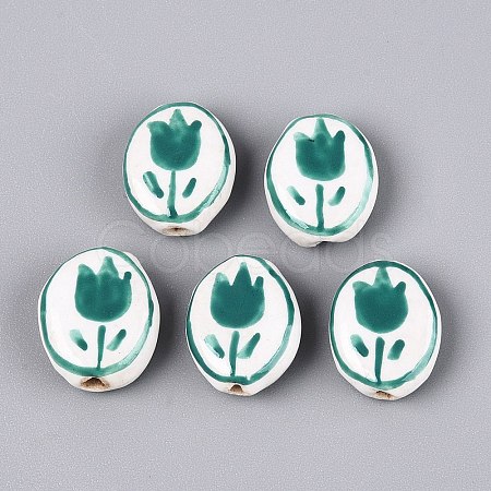 Handmade Porcelain Beads PORC-N013-10B-1