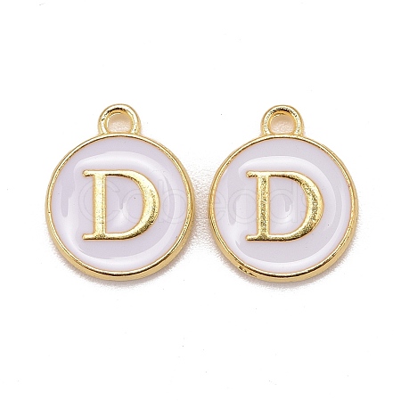 Golden Plated Alloy Charms LS-ENAM-S118-01D-1