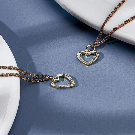 2Pcs Long-Lasting Plated Brass Micro Pave Cubic Zirconia Charms ZIRC-LP0001-60G-1