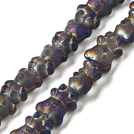 Electroplate Glass Beads Strands EGLA-Q127-A02-01F-1