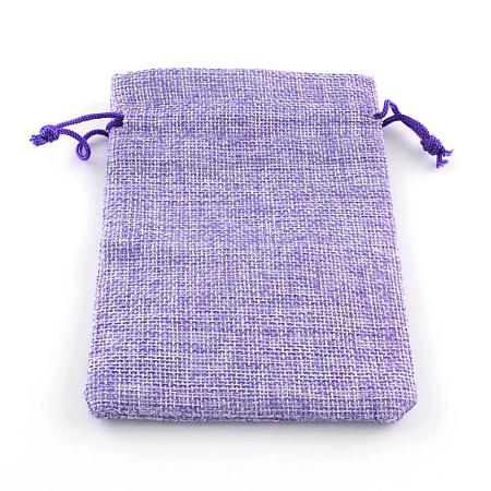 Burlap Packing Pouches Drawstring Bags ABAG-Q050-10x14-03-1