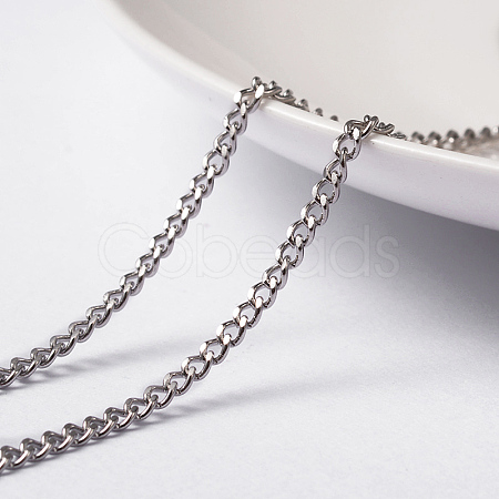 Tarnish Resistant 304 Stainless Steel Twisted Chains Curb Chains CHS-H007-39P-1