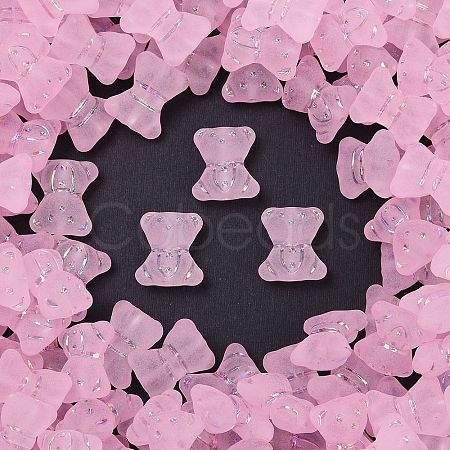 Frosted Transparent Acrylic Beads X1-OACR-P029-20B-01-1