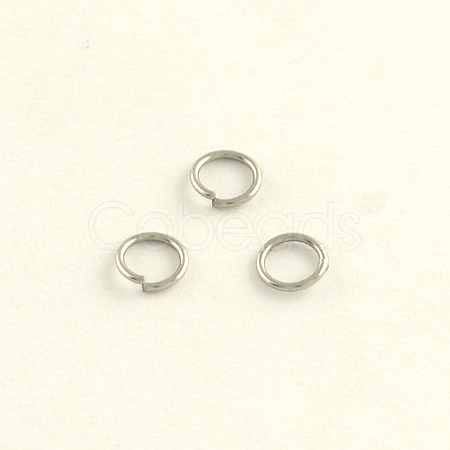 Tarnish Resistant 304 Stainless Steel Open Jump Rings STAS-R065-46-1