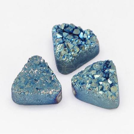 Electroplated Natural Druzy Quartz Crystal Beads G-G888-04A-1