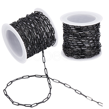 10M 304 Stainless Steel Paperclip Chains CHS-SC0001-11-1