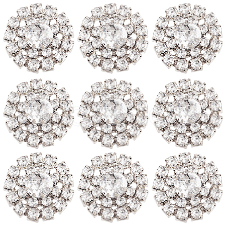 30Pcs Alloy Rhinestone Cabochons ALRI-GA0001-09S-1