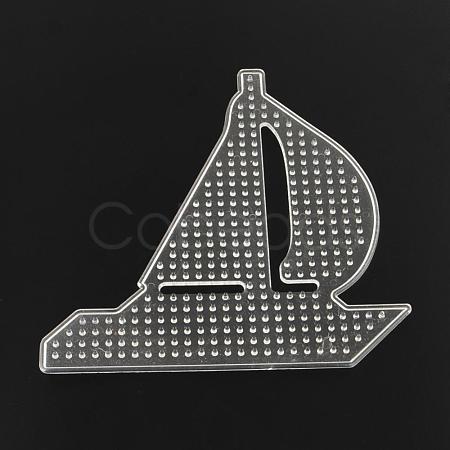 Sailing Boat ABC Plastic Pegboards used for 5x5mm DIY Fuse Beads X-DIY-Q009-36-1