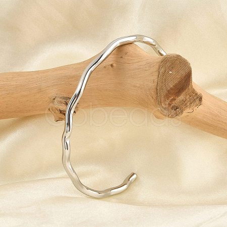 Non-Tarnish 304 Stainless Steel Cuff Bangles BJEW-H323-01P-1