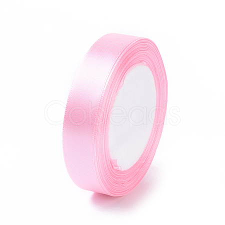 Breast Cancer Pink Awareness Ribbon Making Materials Single Face Satin Ribbon RC20mmY004-1