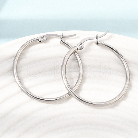 201 Stainless Steel Hoop Earrings SA-CBA4A0D-16P-E-1
