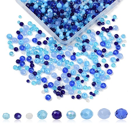 1050Pcs 9 Colors Electroplate Glass Beads Sets EGLA-YW0001-69A-1