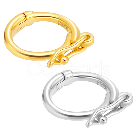 2Pcs 2 Colors 925 Sterling Silver Twister Clasp FIND-PH0009-53-1