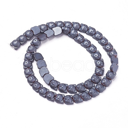 Non-magnetic Synthetic Hematite Kitten Beads Strands G-F613-15-1