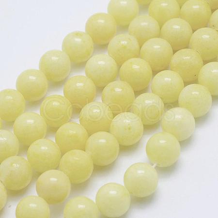 Natural Mashan Jade Round Beads Strands G-D263-10mm-XS06-1