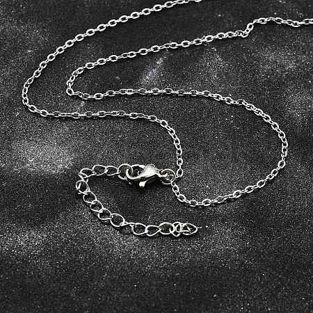 Non-Tarnish 304 Stainless Steel Cable Chain Necklace LS-STAS-T040-PJ204-70-1