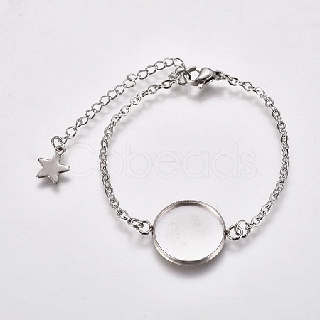 Tarnish Resistant 304 Stainless Steel Bracelet Making STAS-L248-006P-1