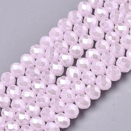 Electroplate Glass Beads Strands EGLA-A034-J6mm-A03-1