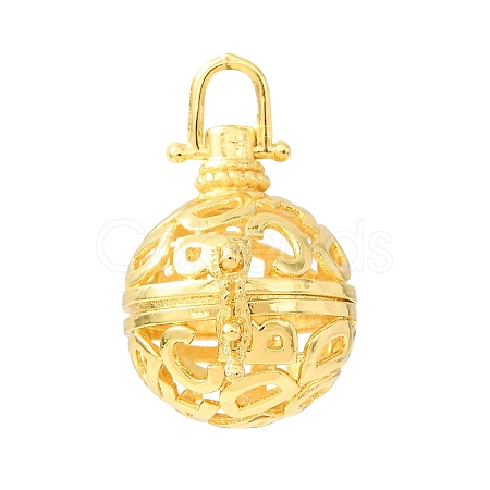 Brass Cage Pendants KK-CBA8ACD-08G-1